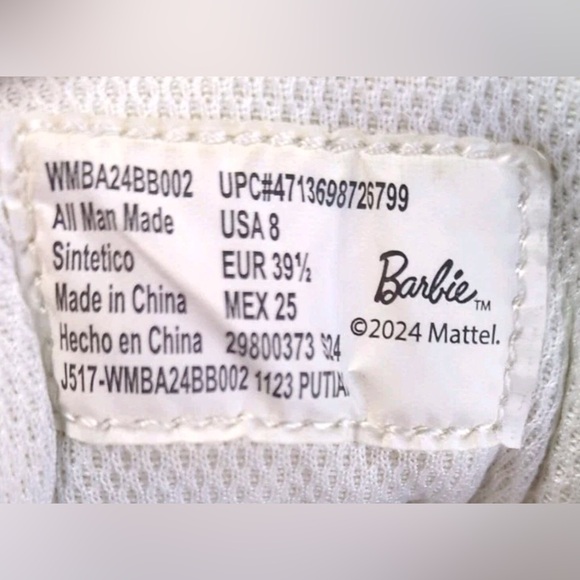 Barbie by Mattel Women's Casual Court Sneaker Shoe Size 8 - Picture 6 of 6